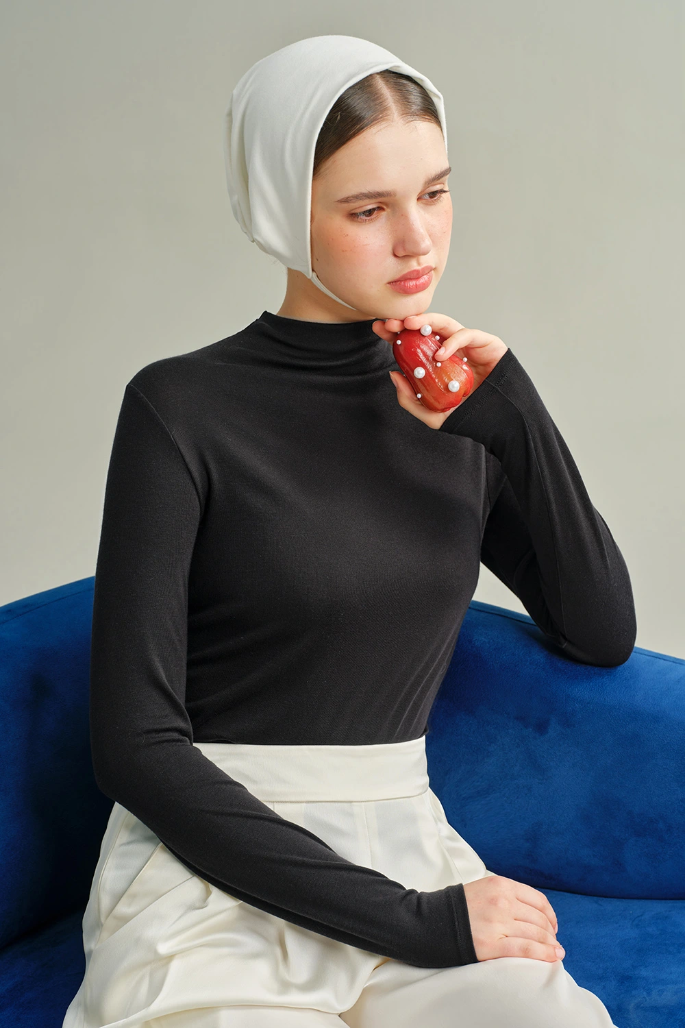 Lyocell Wool Mock Neck Thermal Underwear Set