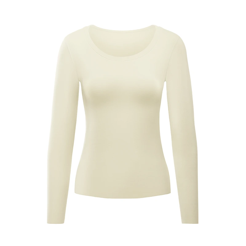 Fleece Long Sleeve Crew Neck Cashmere Thermal Underwear Tops