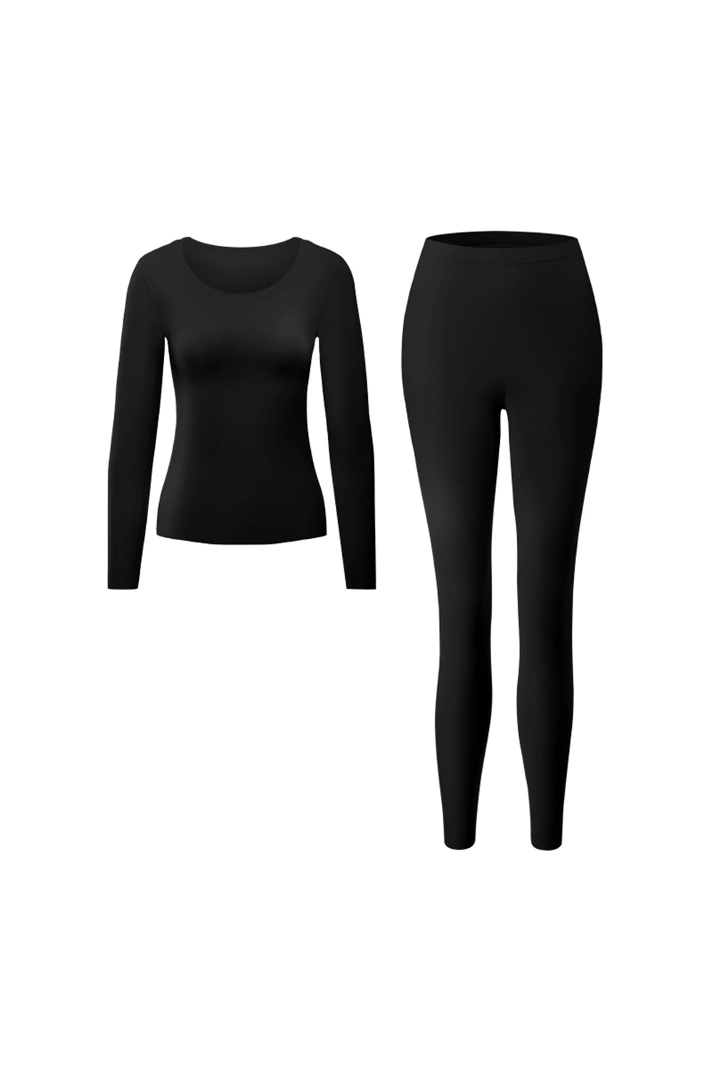 Crew Neck Anti-static Fleece Thermal Underwear Set