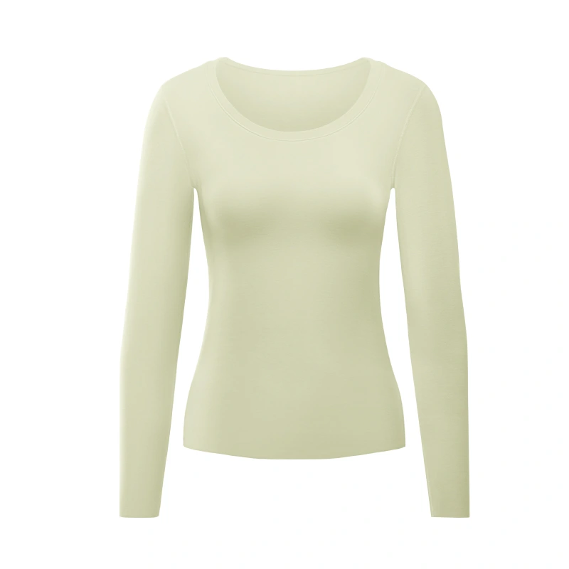 Fleece Long Sleeve Crew Neck Cashmere Thermal Underwear Tops