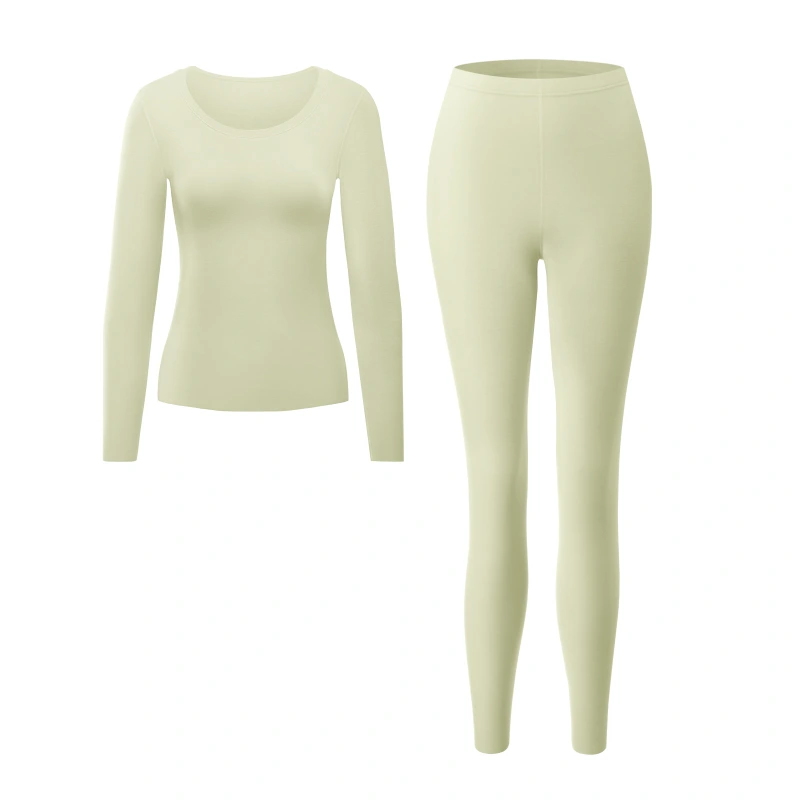 Crew Neck Anti-static Fleece Thermal Underwear Set