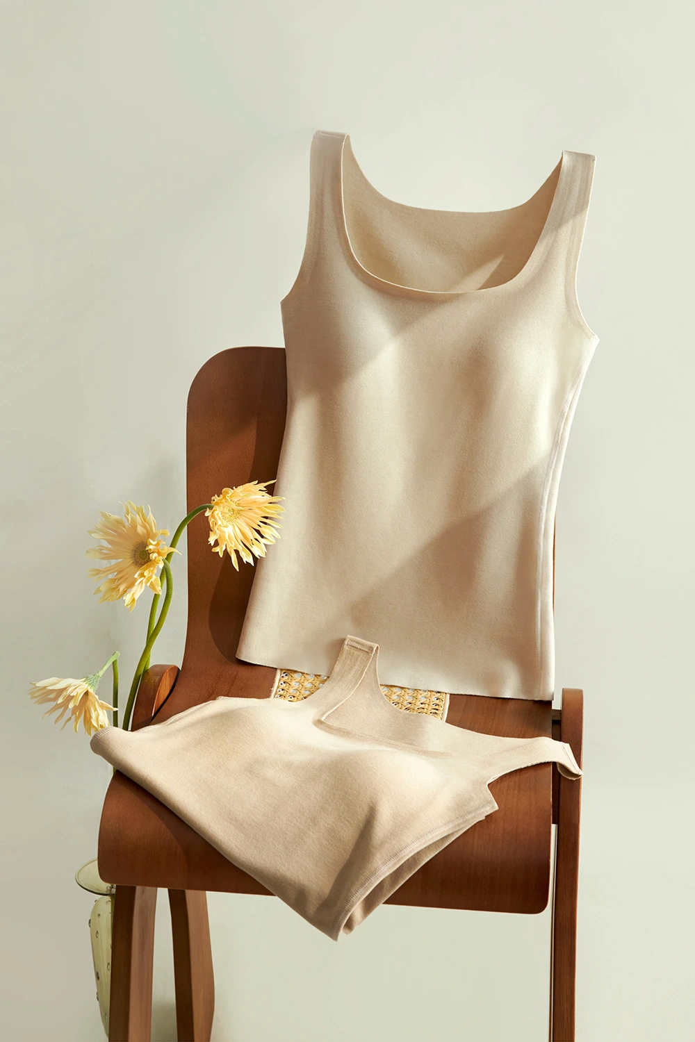 Sheep Wool Blend Thermal Tank Tops