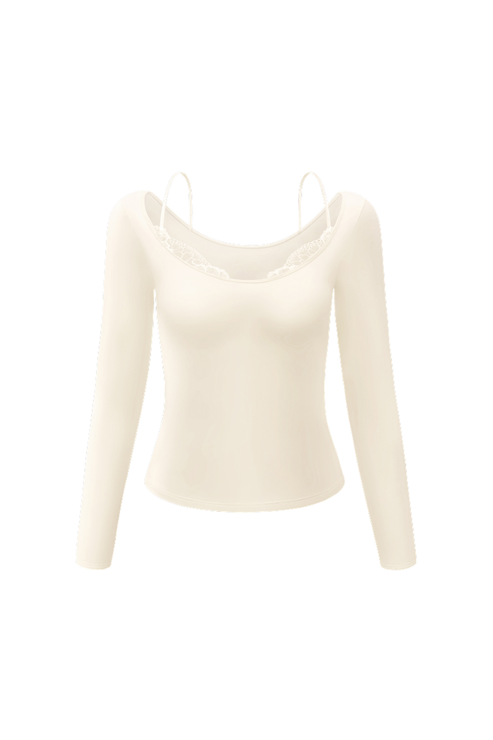 2 in 1 Lace Spliced Thermal Underwear