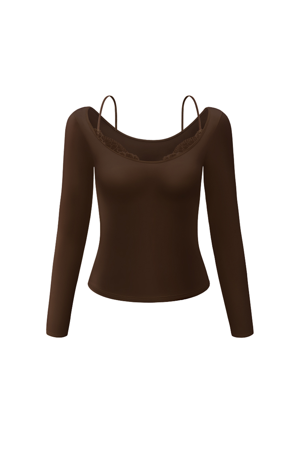 2 in 1 Lace Spliced Thermal Underwear