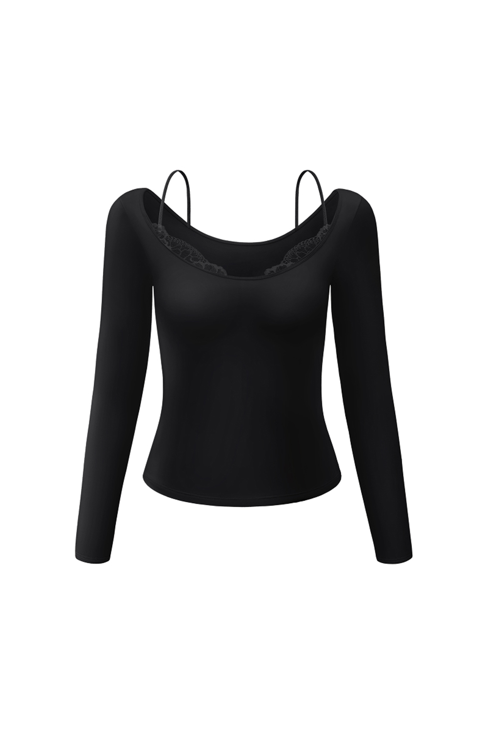 2 in 1 Lace Spliced Thermal Underwear
