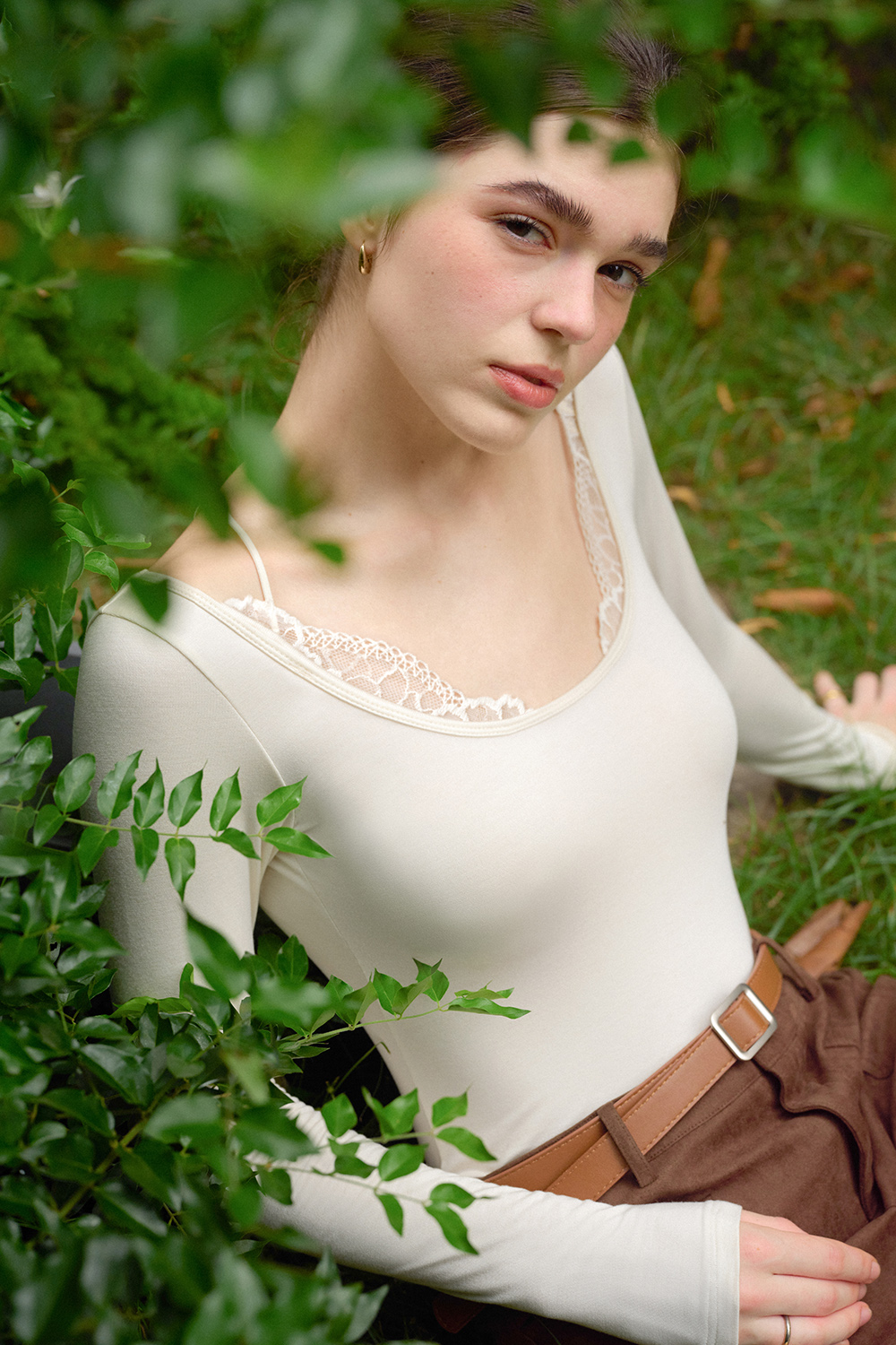 2 in 1 Lace Spliced Thermal Underwear