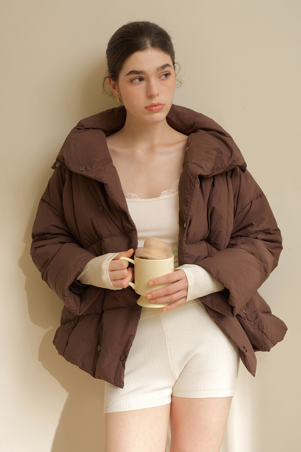 Square Neck Long Sleeve Thermal Tops