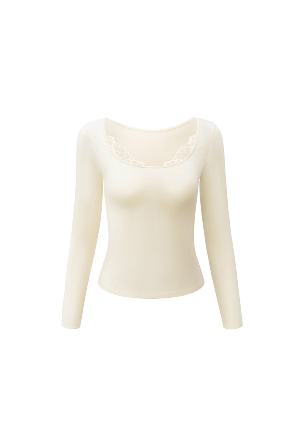 Square Neck Long Sleeve Thermal Tops