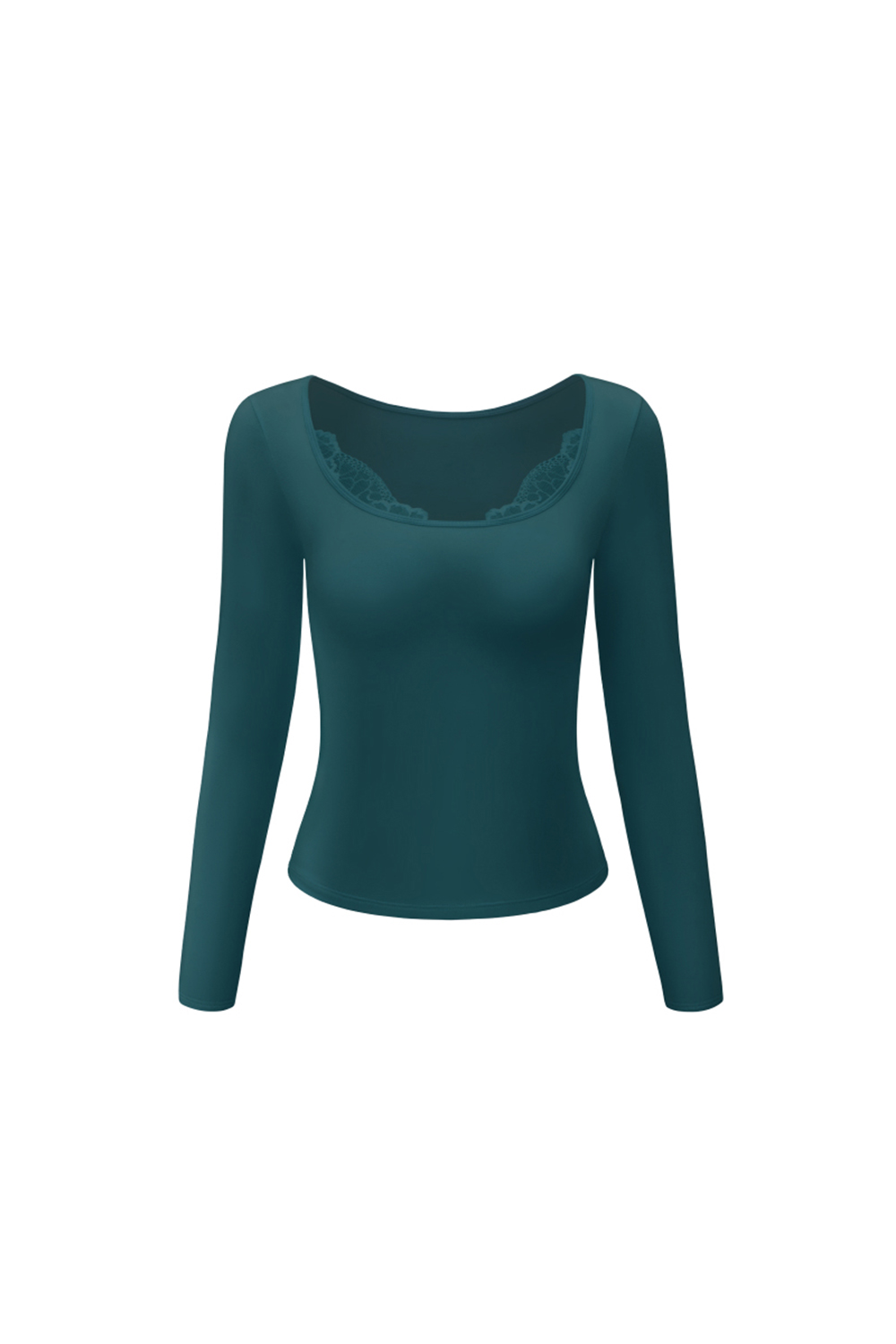 Square Neck Long Sleeve Thermal Tops