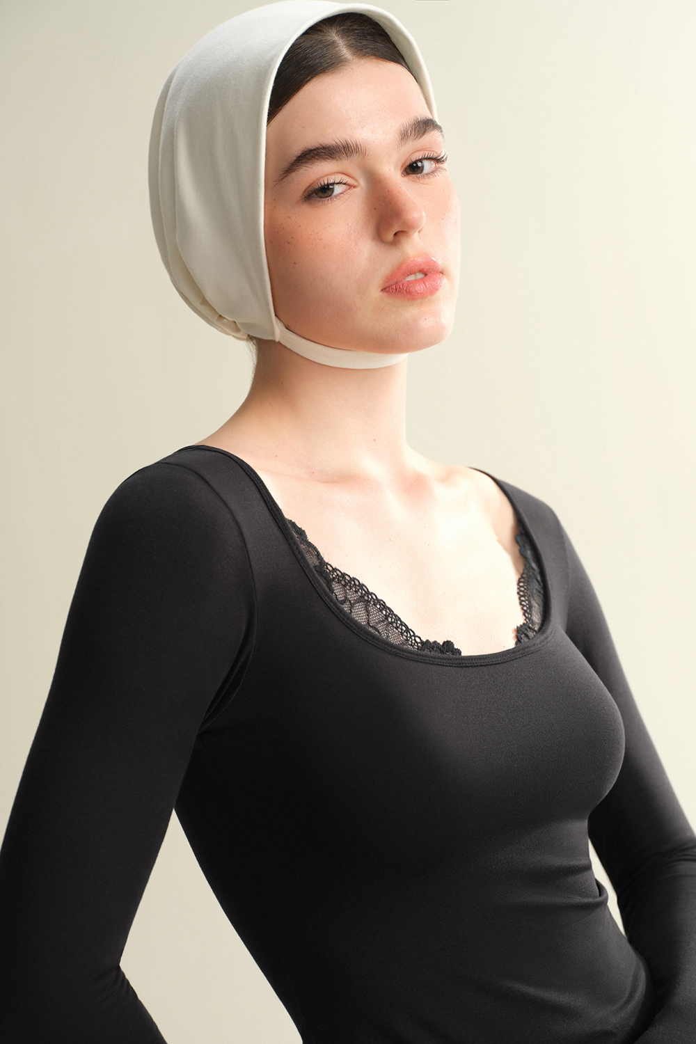 Square Neck Long Sleeve Thermal Tops