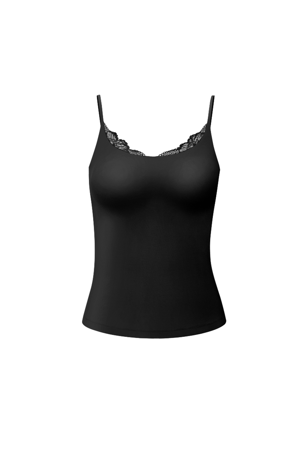 Lace Splicing Sleeveless Thermal Tank Tops