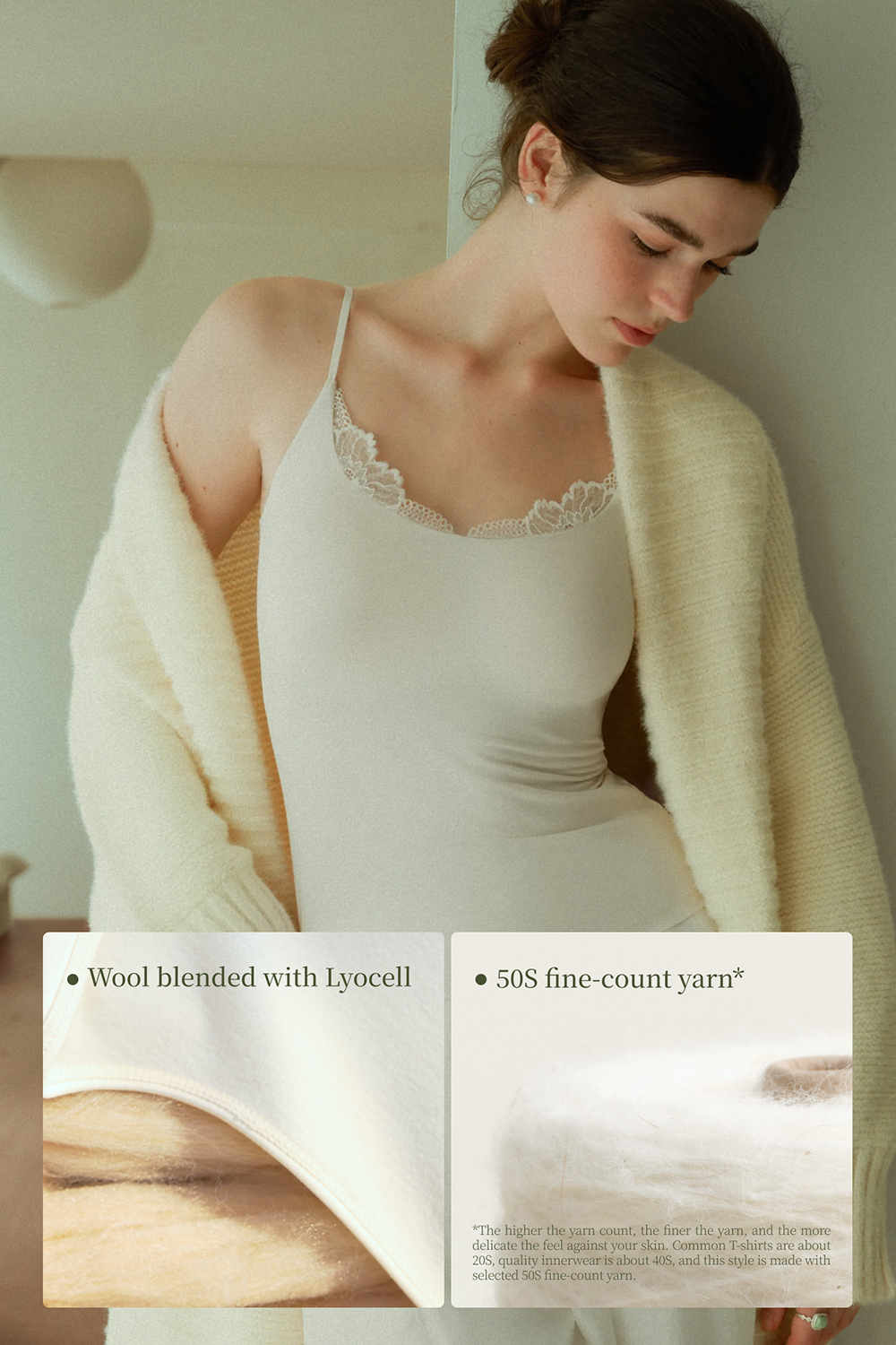 Lace Splicing Sleeveless Thermal Tank Tops