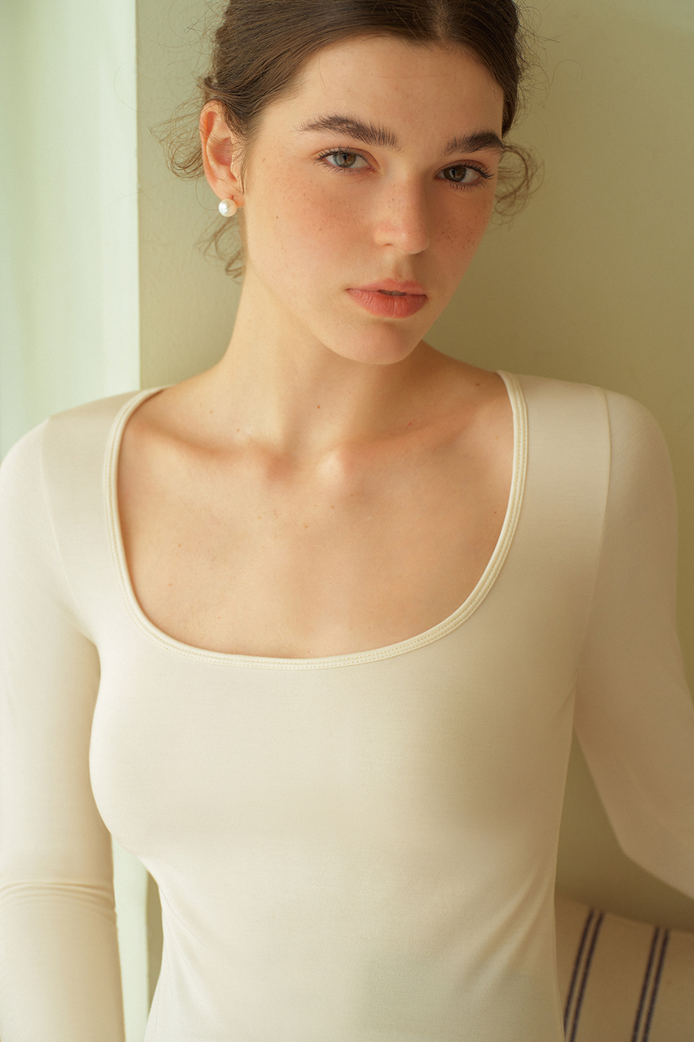 U Neck Long Sleeve Thermal Underwear-sujiin Official Store