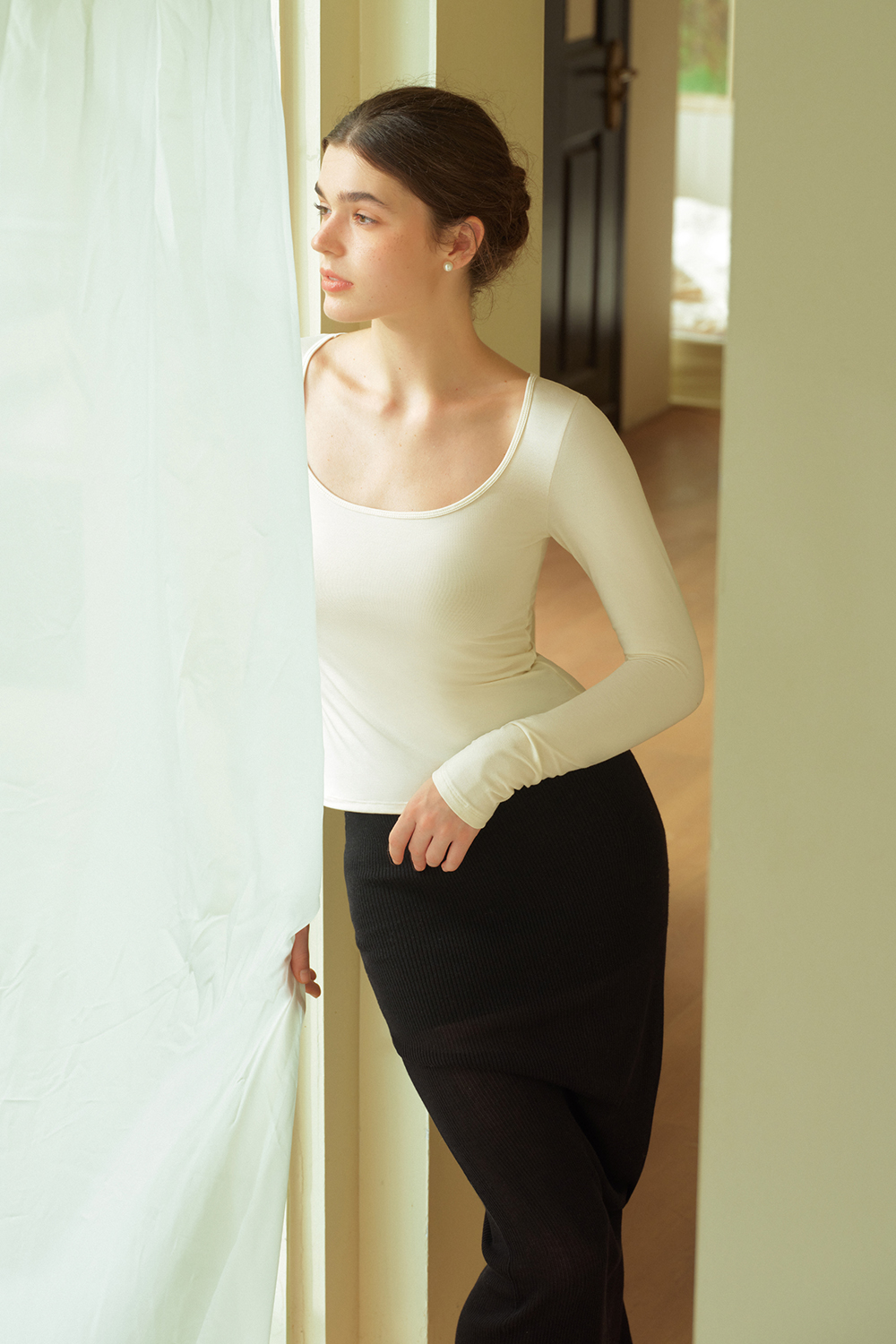U Neck Long Sleeve Thermal Underwear-sujiin Official Store