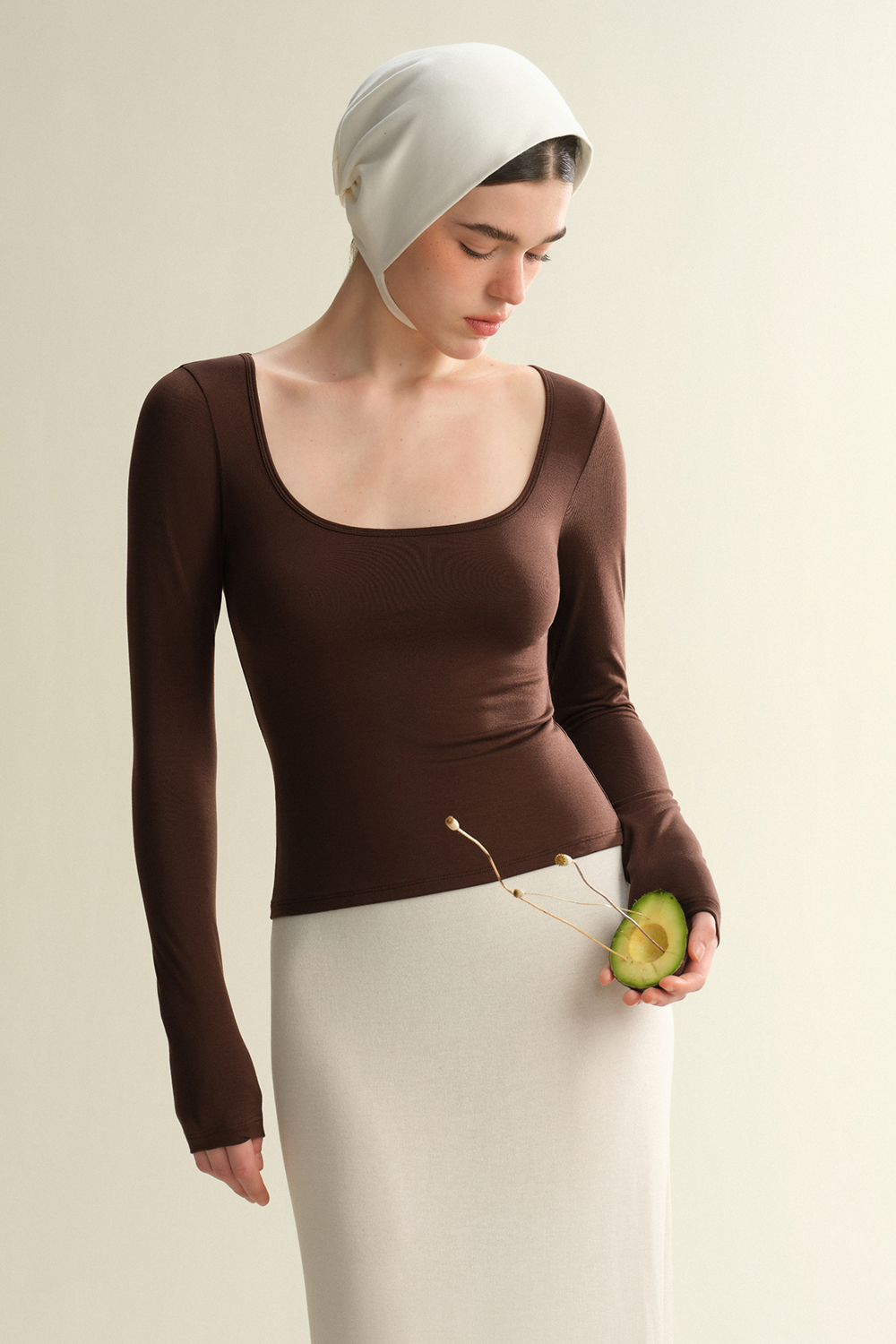 U Neck Long Sleeve Thermal Underwear-sujiin Official Store