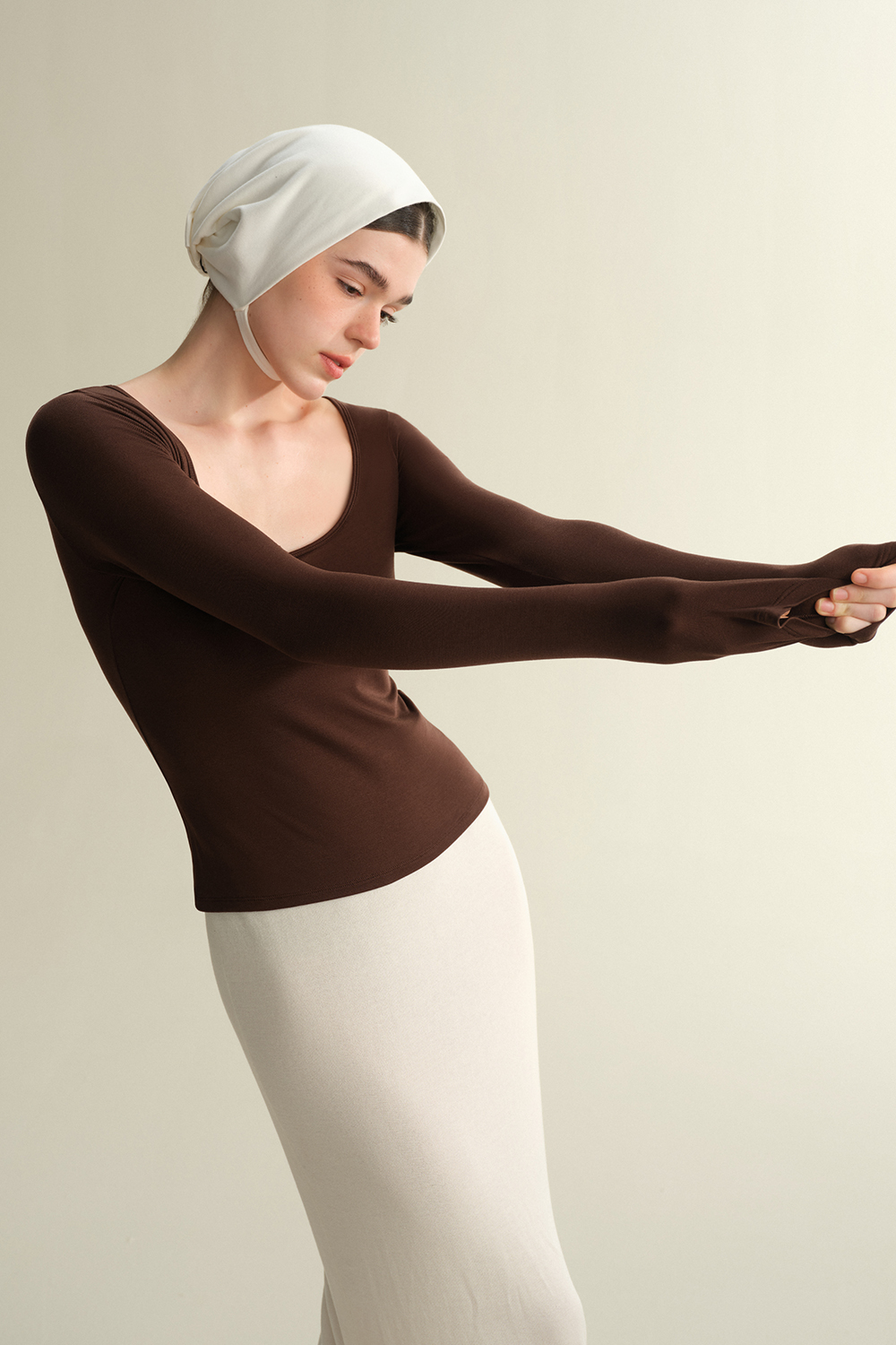 U Neck Long Sleeve Thermal Underwear-sujiin Official Store