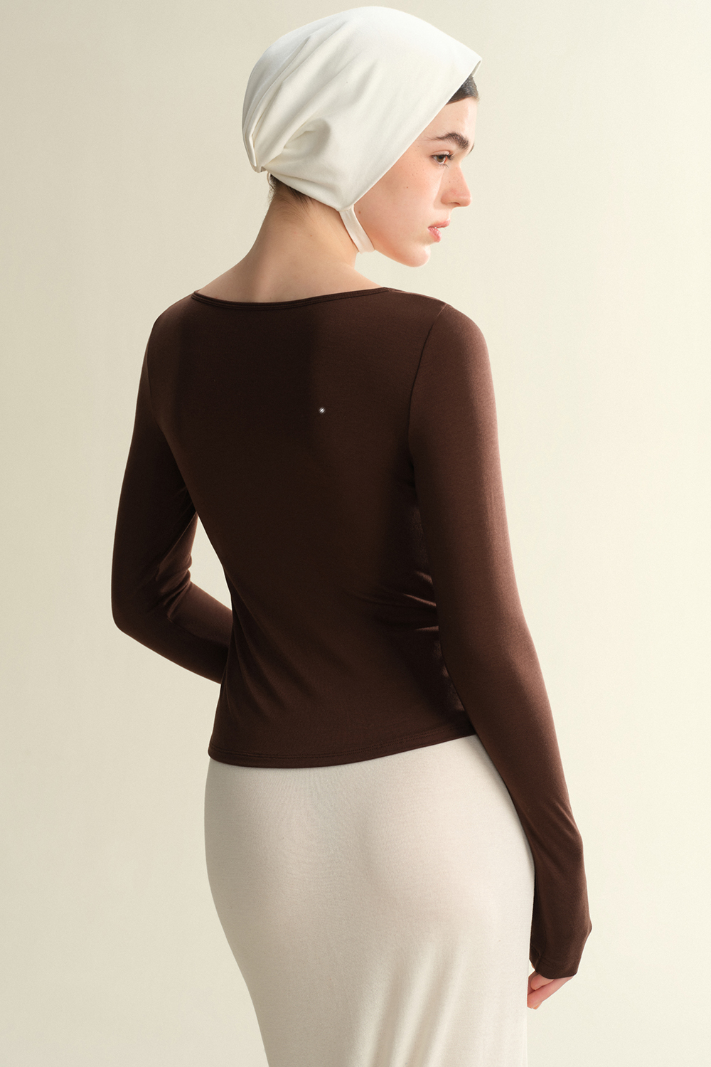 U Neck Long Sleeve Thermal Underwear-sujiin Official Store