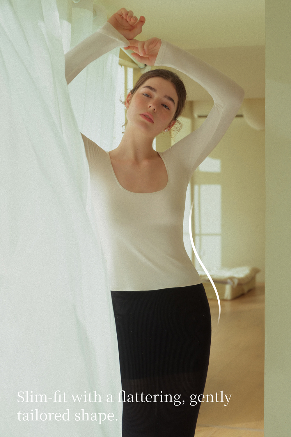 U Neck Long Sleeve Thermal Underwear-sujiin Official Store