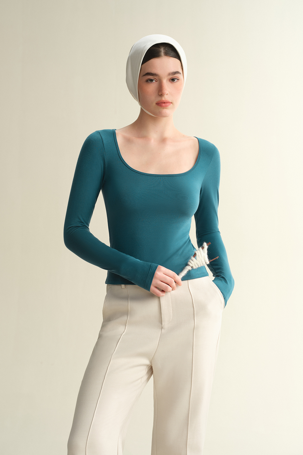 U Neck Long Sleeve Thermal Underwear-sujiin Official Store