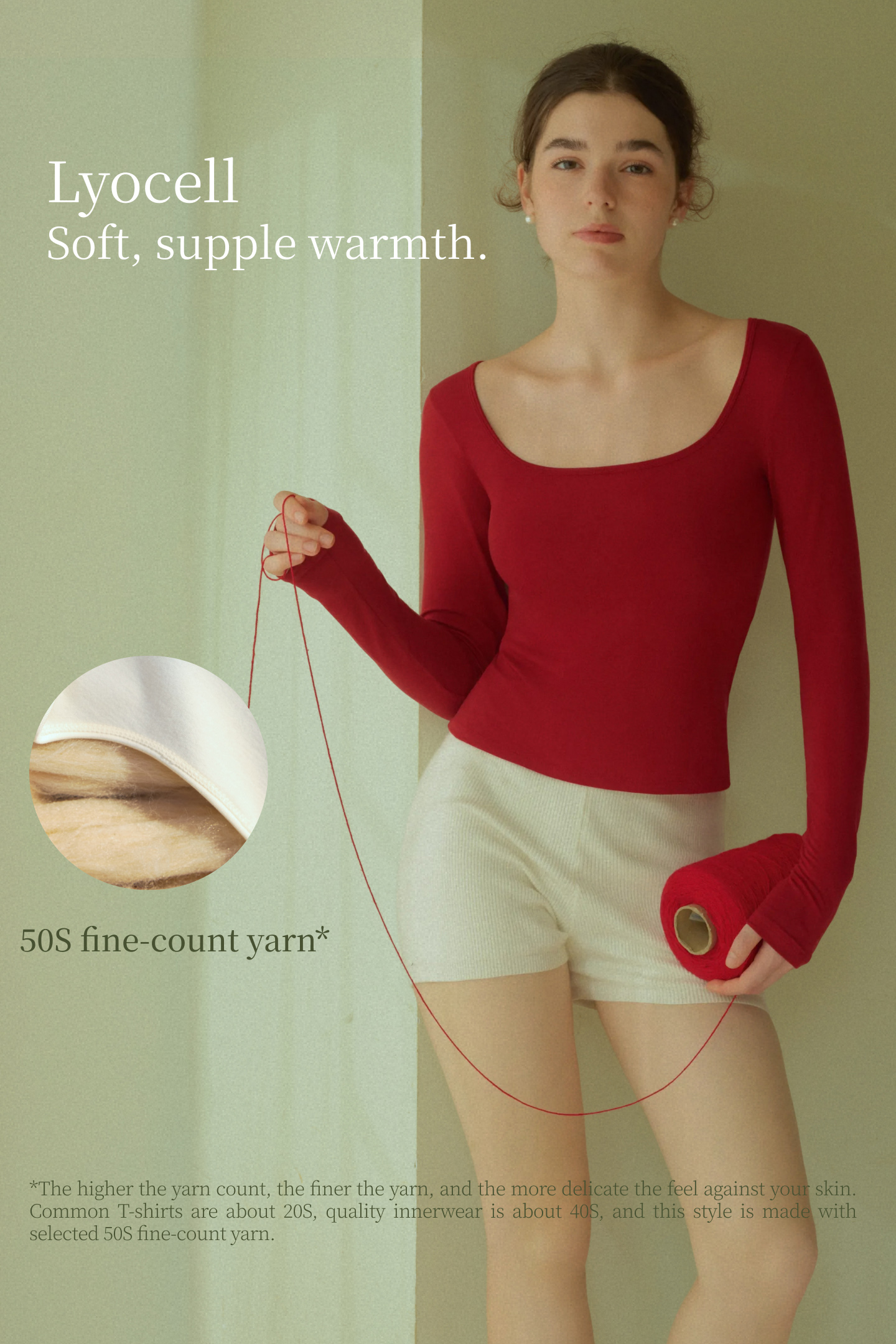 U Neck Long Sleeve Thermal Underwear-sujiin Official Store