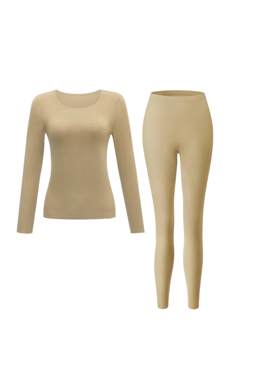 Crew Neck Fleece Thermal Underwear Set
