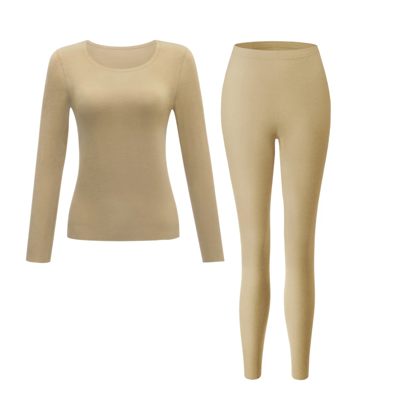 Crew Neck Fleece Thermal Underwear Set