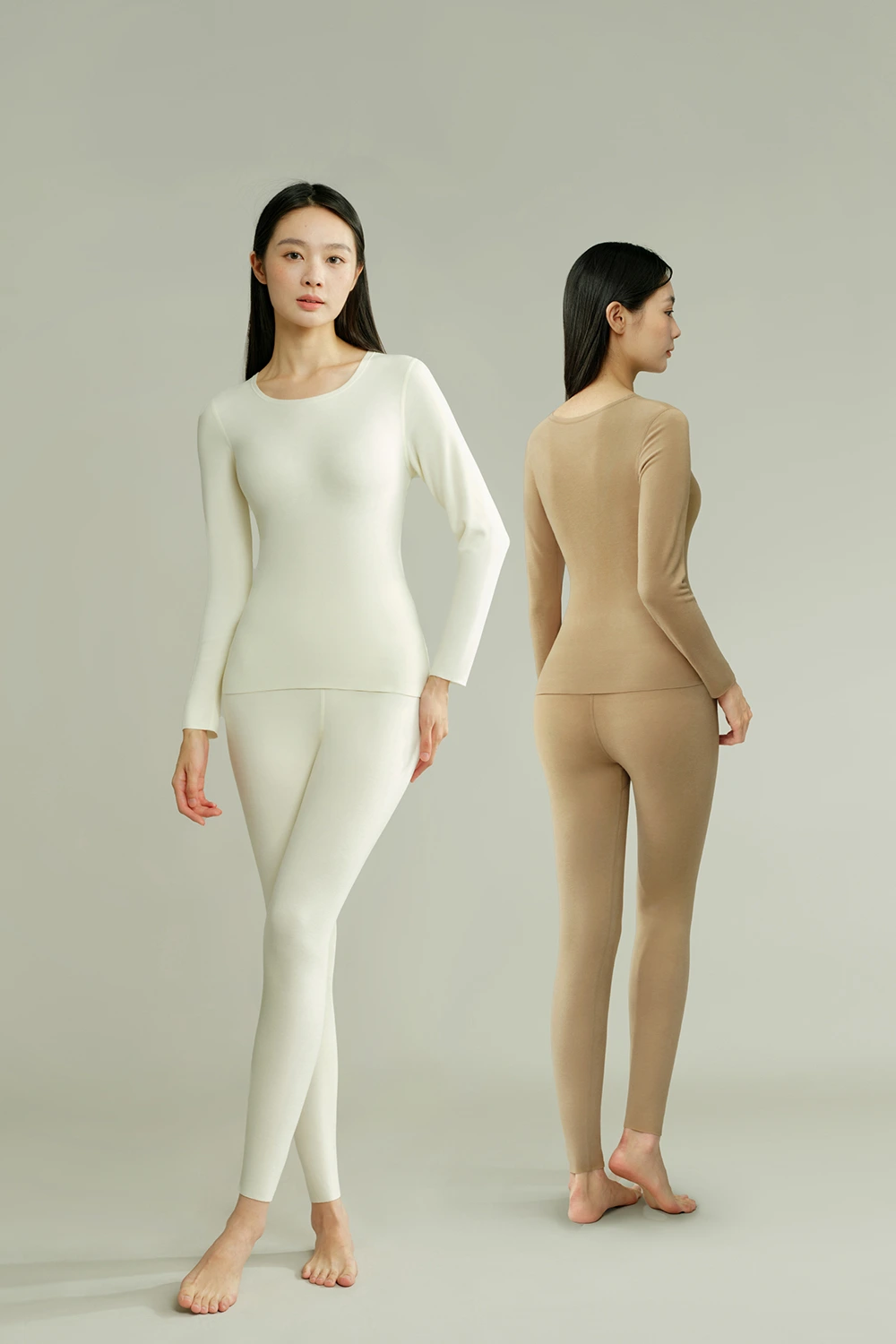 Crew Neck Fleece Thermal Underwear Set