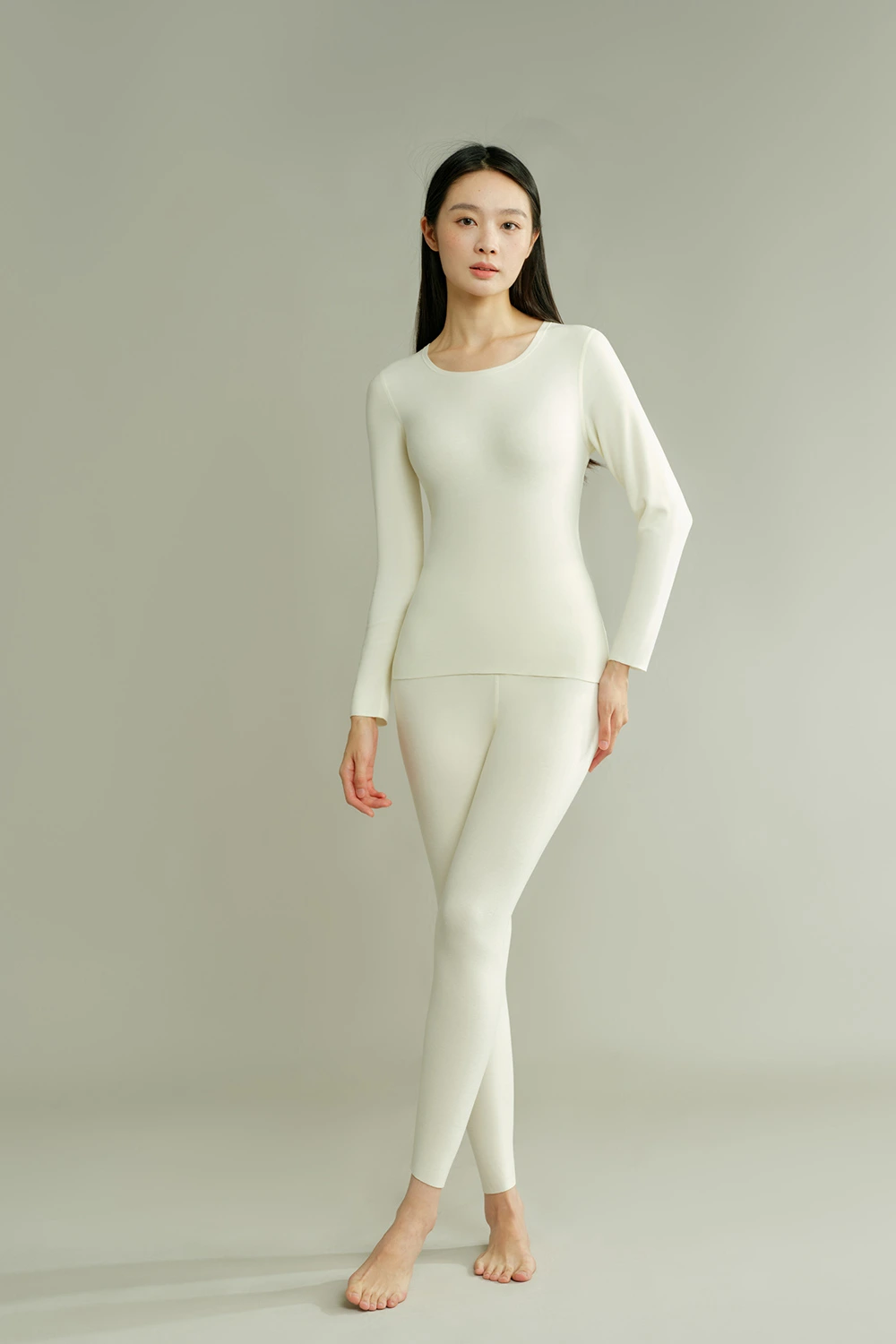 Crew Neck Fleece Thermal Underwear Set