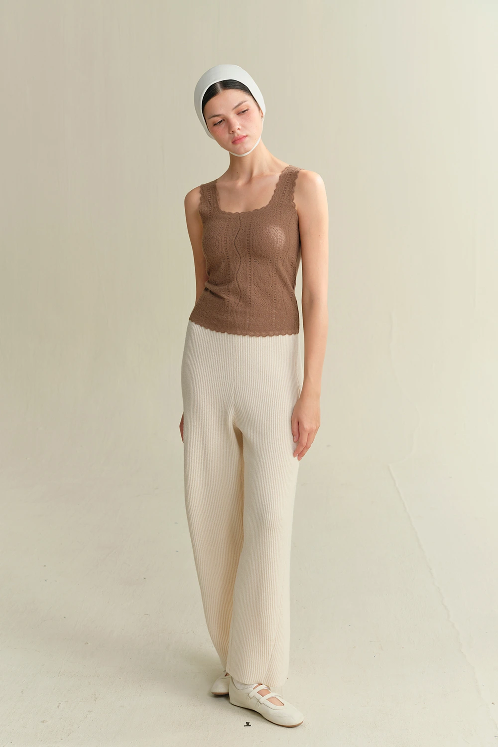 Sleeveless Square Collar Lace Thermal Underwear Vest Tops