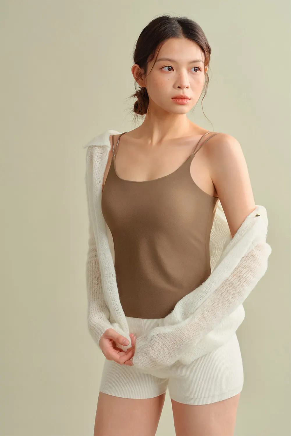 Seamless Solid Simple Spaghetti Strap Camisole