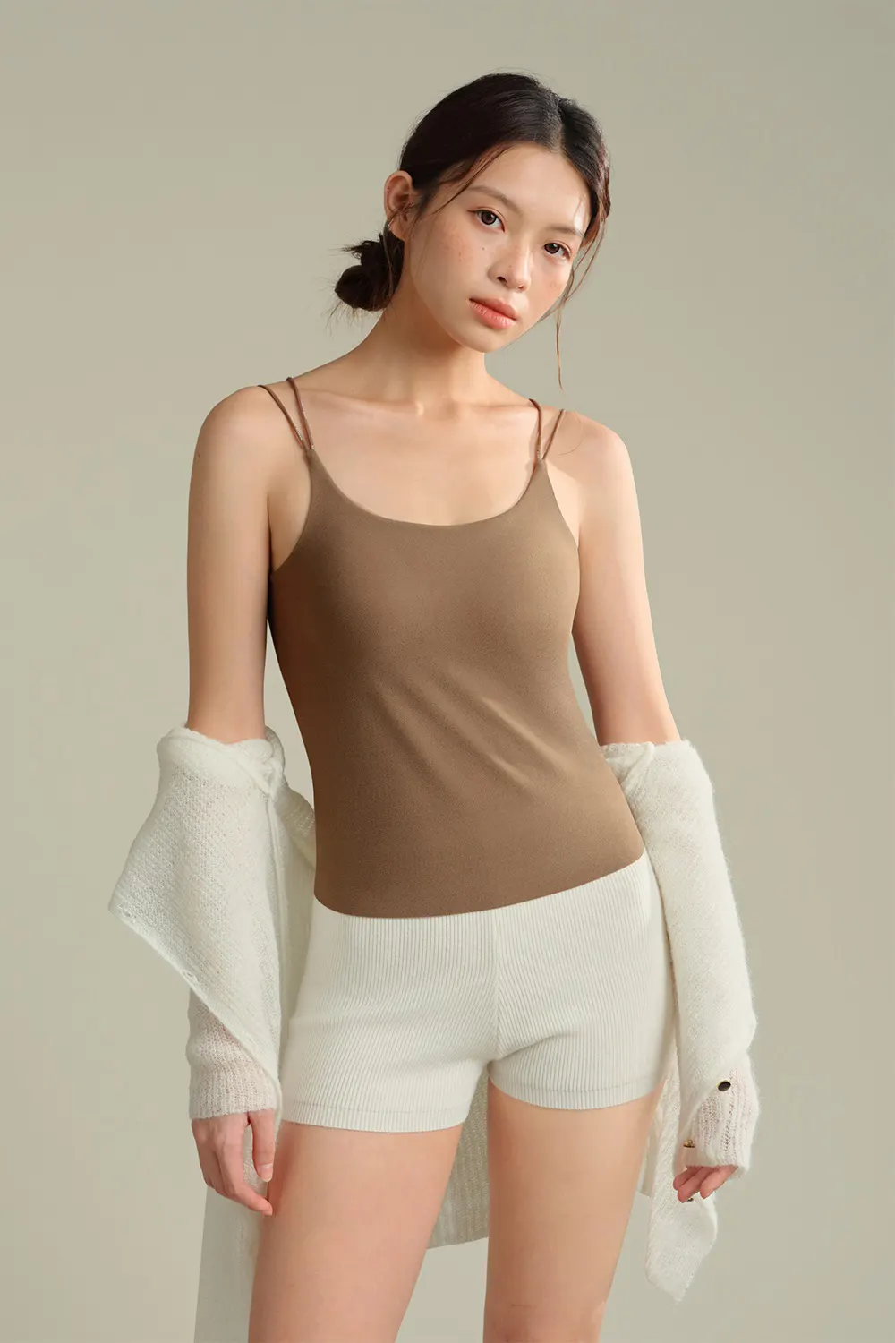 Seamless Solid Simple Spaghetti Strap Camisole