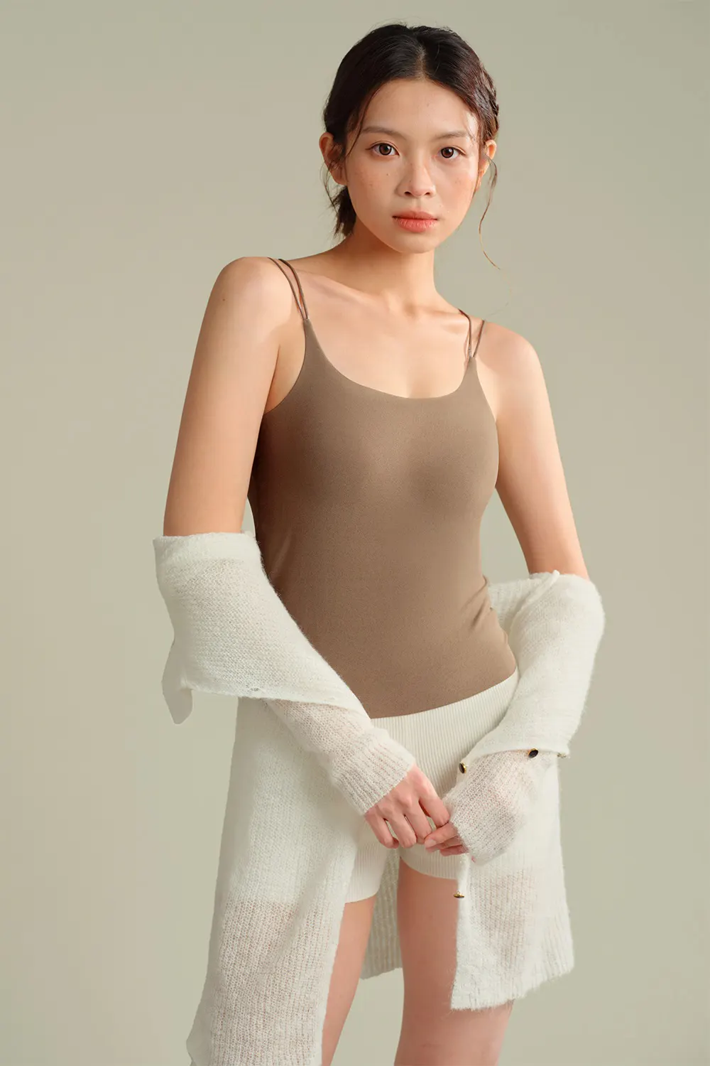 Seamless Solid Simple Spaghetti Strap Camisole