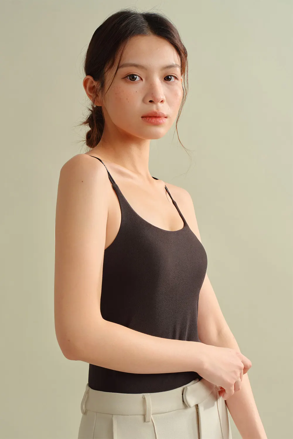 Seamless Solid Simple Spaghetti Strap Camisole