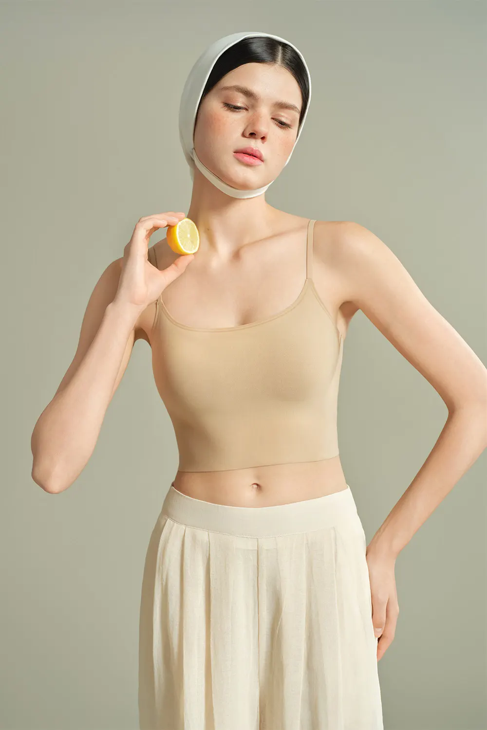 Simple Built-in Bra High Strechy Camisole Tops