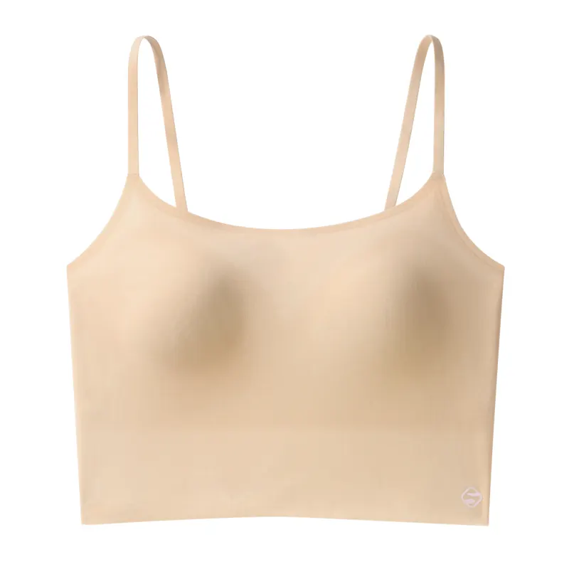 Simple Built-in Bra High Strechy Camisole Tops