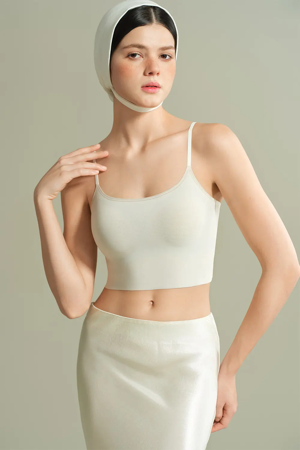 Simple Built-in Bra High Strechy Camisole Tops