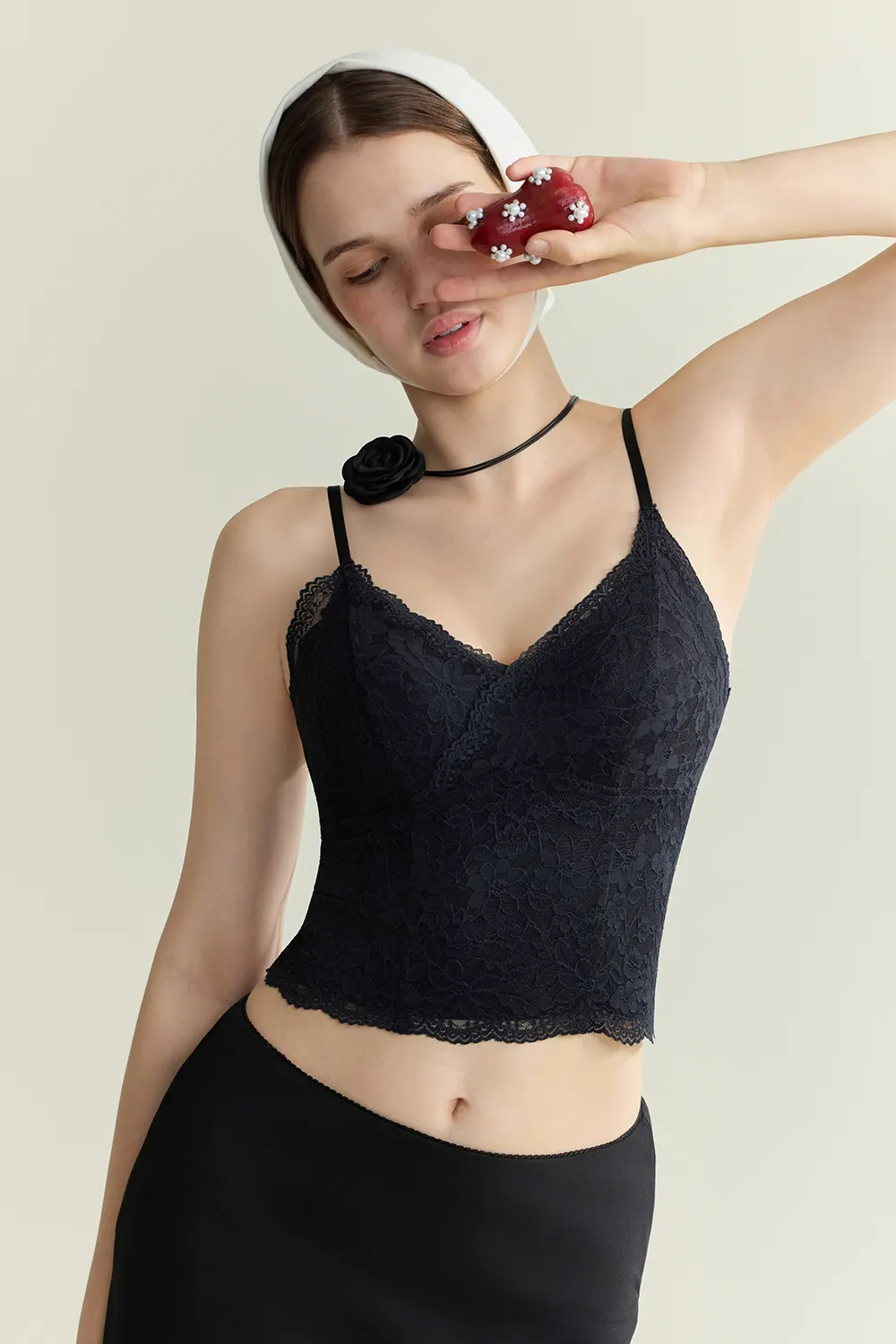 French Lace V-Neck Cami Tank Tops