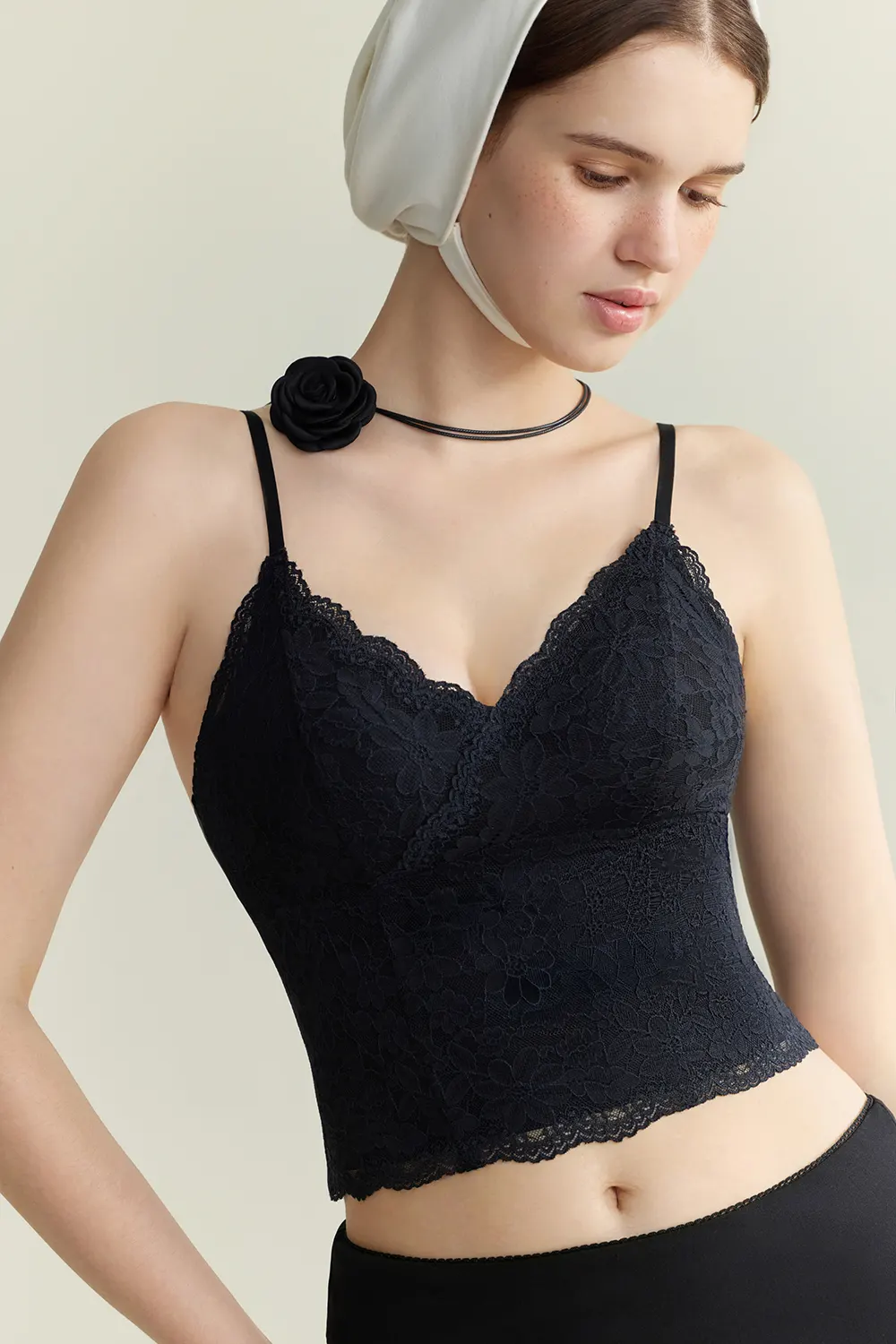 French Lace V-Neck Cami Tank Tops
