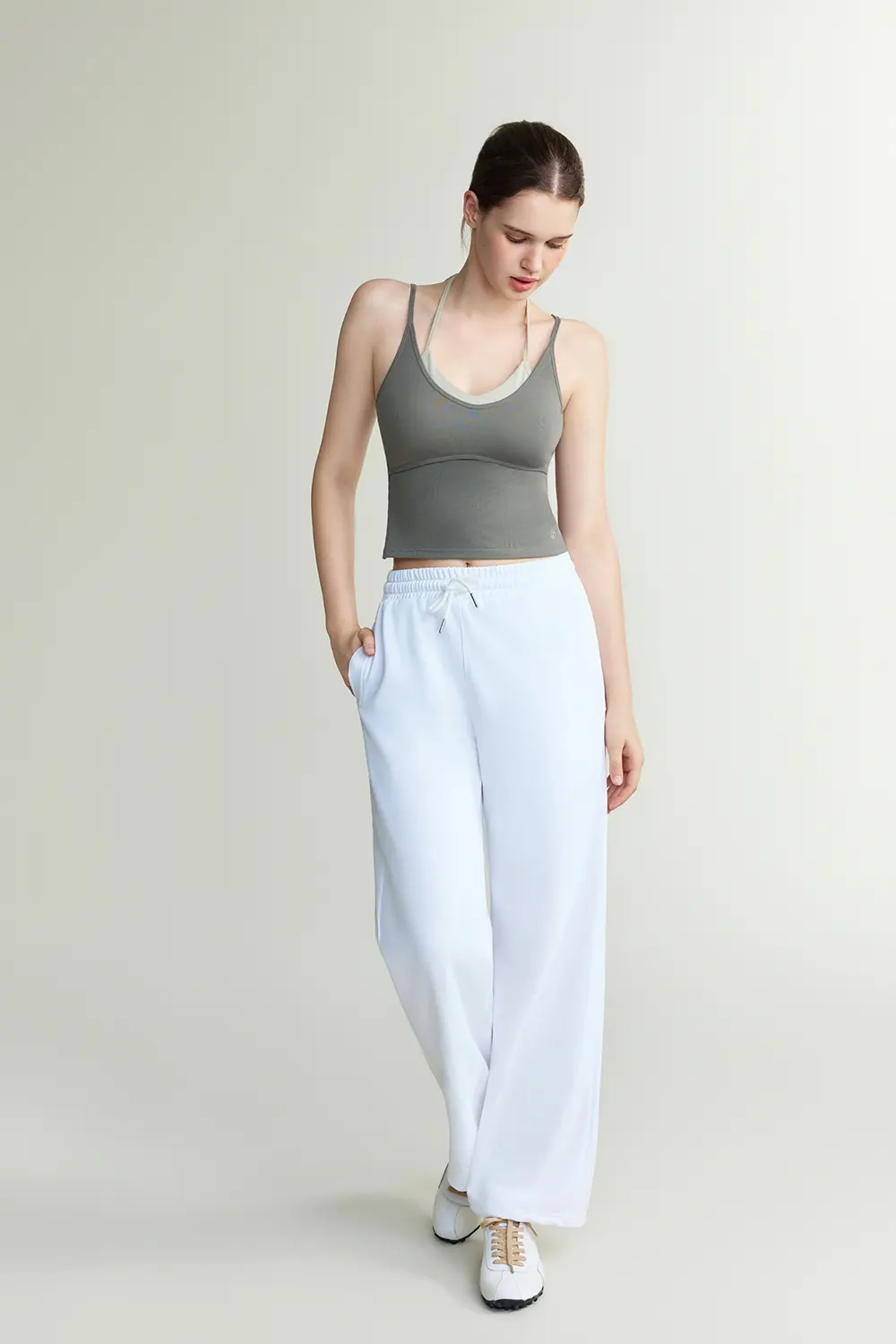 Fake Two-piece Lyocell Base Layer Camisole Tops