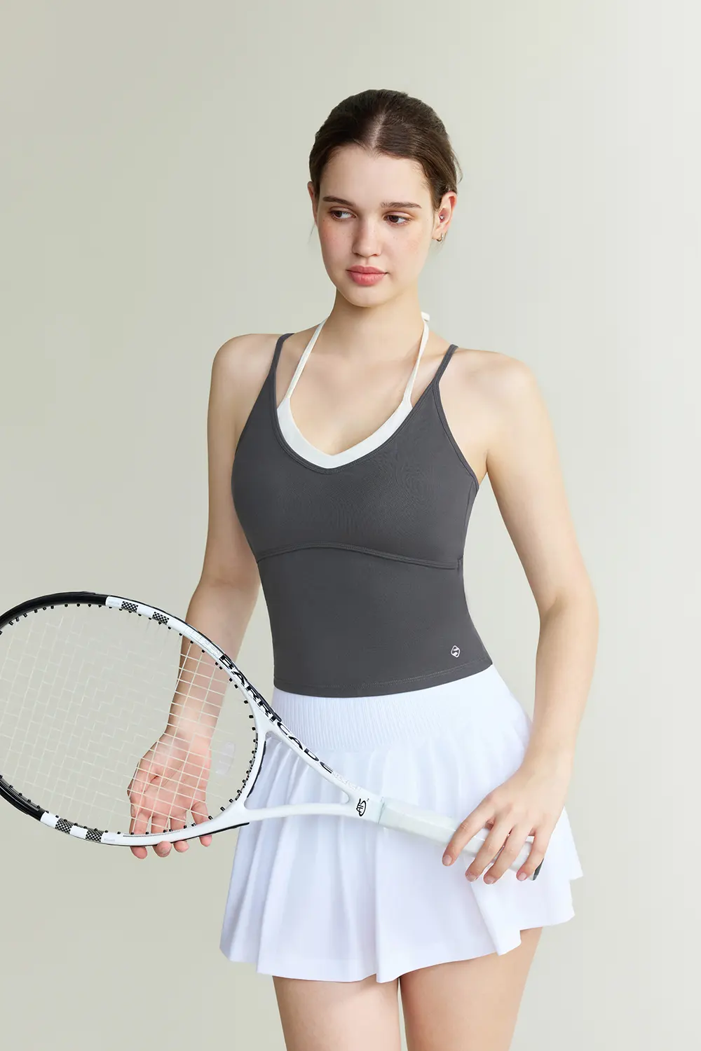 Fake Two-piece Lyocell Base Layer Camisole Tops