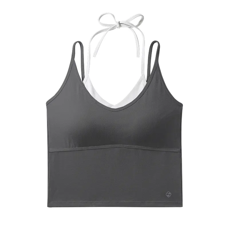 Fake Two-piece Lyocell Base Layer Camisole Tops