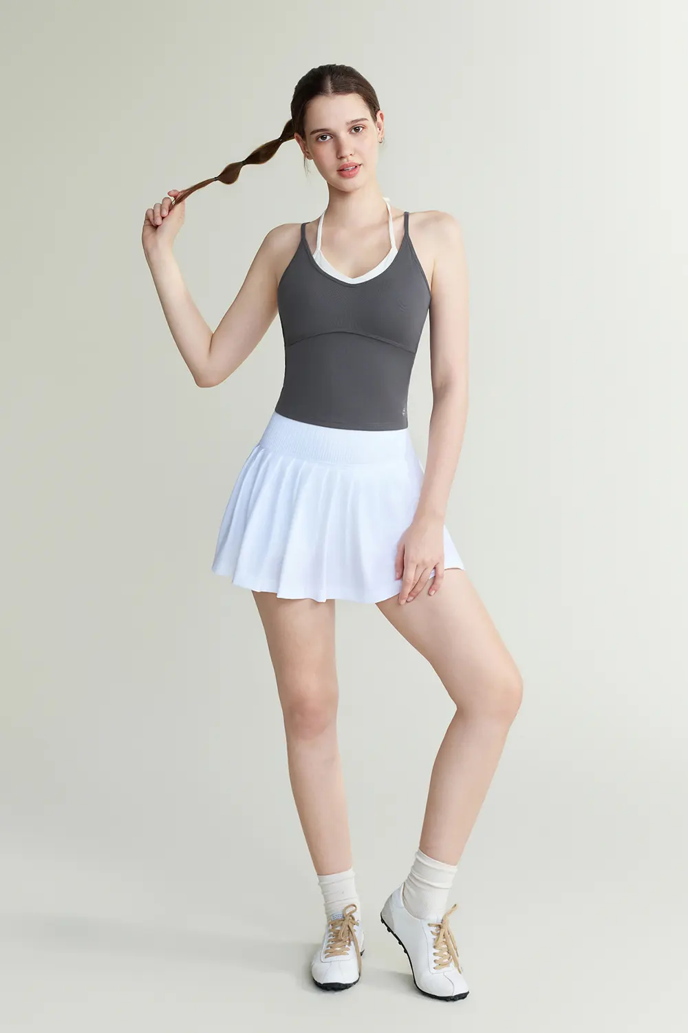 Fake Two-piece Lyocell Base Layer Camisole Tops