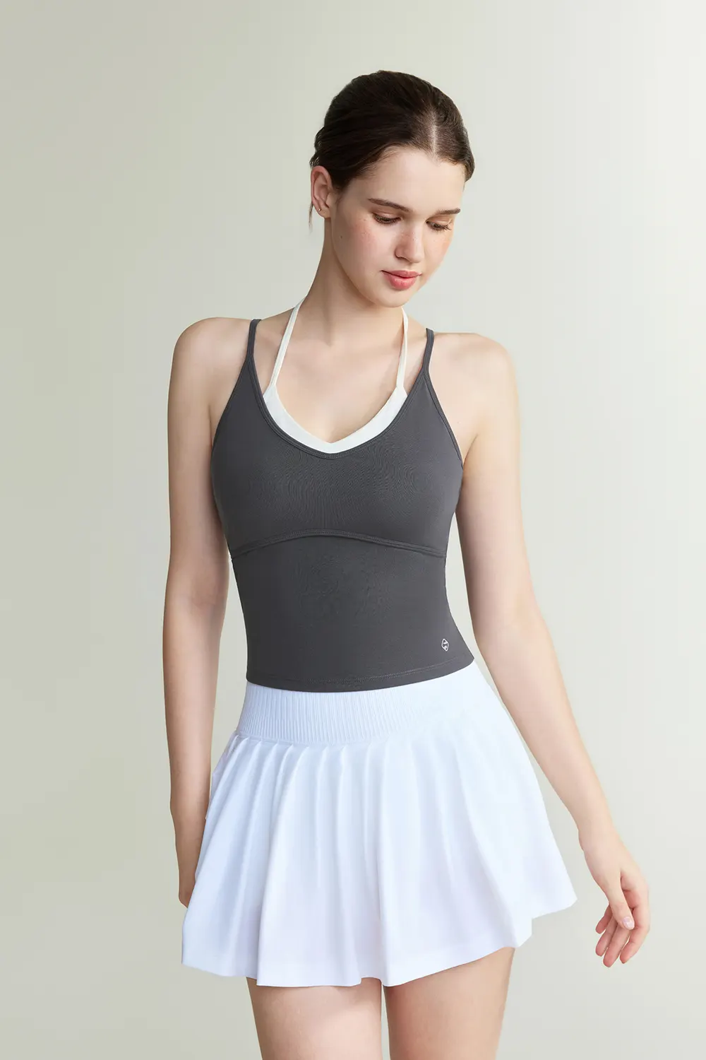 Fake Two-piece Lyocell Base Layer Camisole Tops