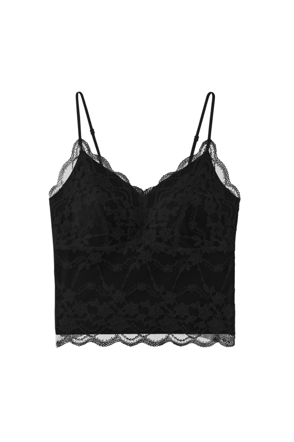 Lace V-Neck Sexy Cami Tops Built-in Bra