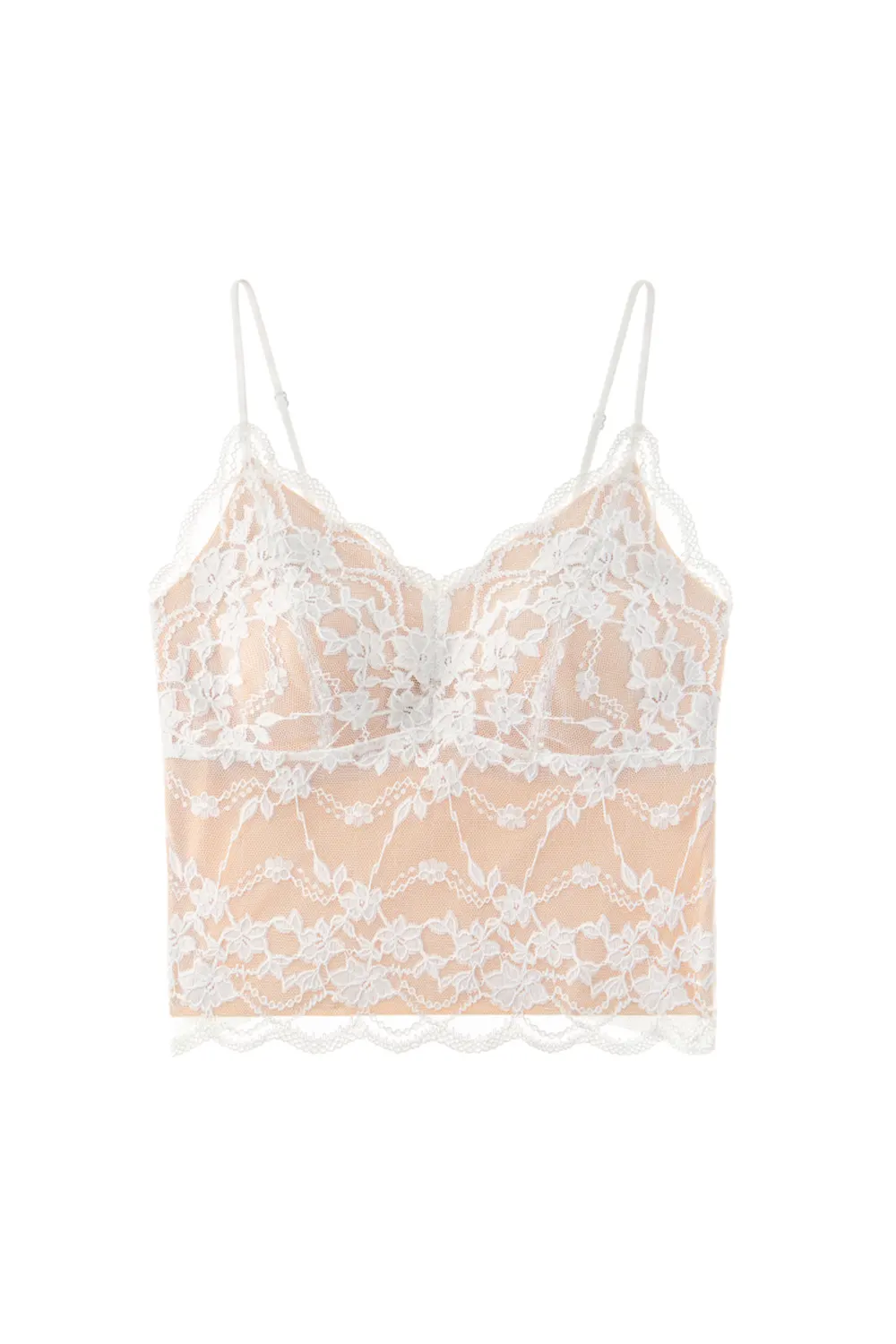 Lace V-Neck Sexy Cami Tops Built-in Bra