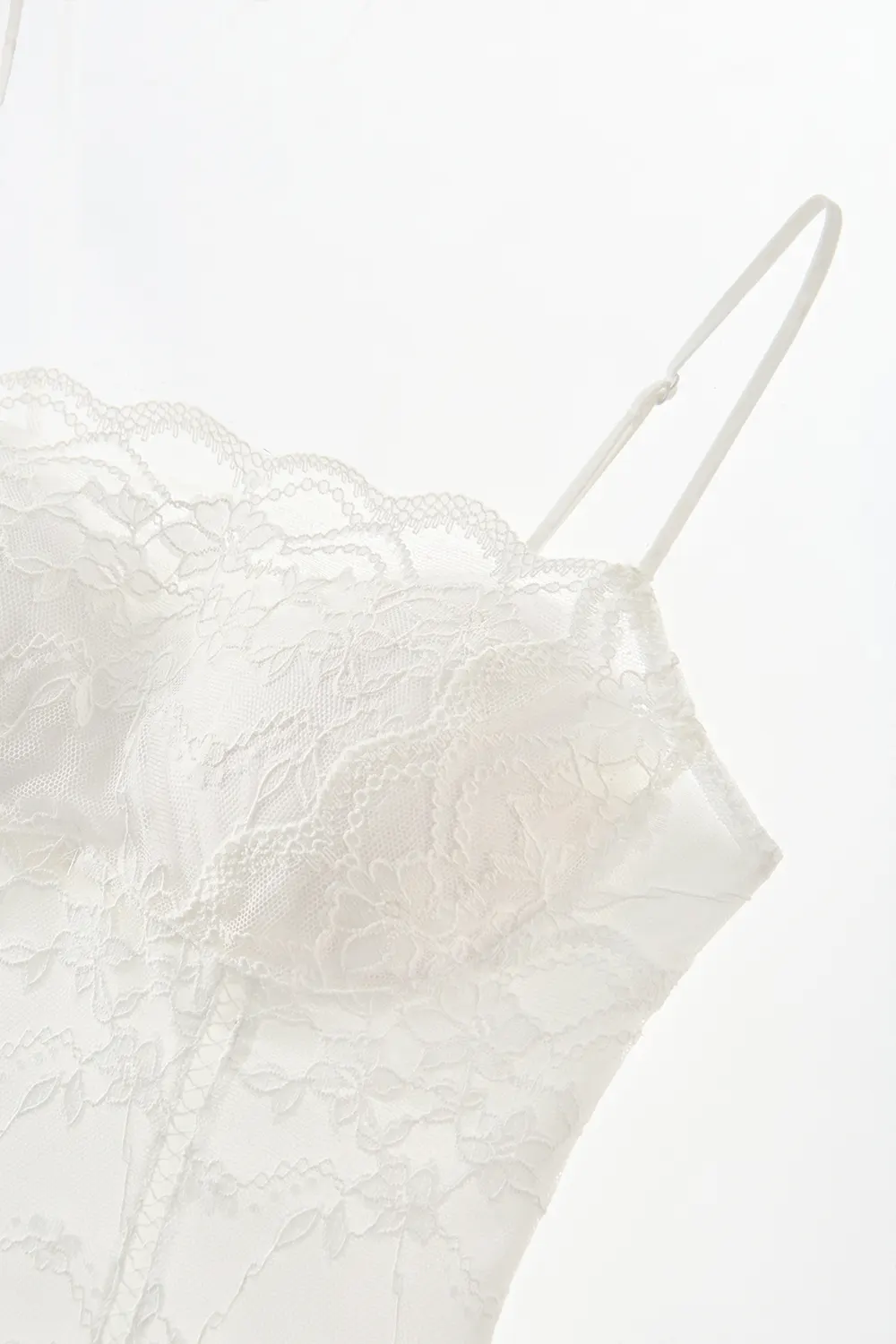 Floral Lace Cami Slimming Crop Built-in Bra Tops
