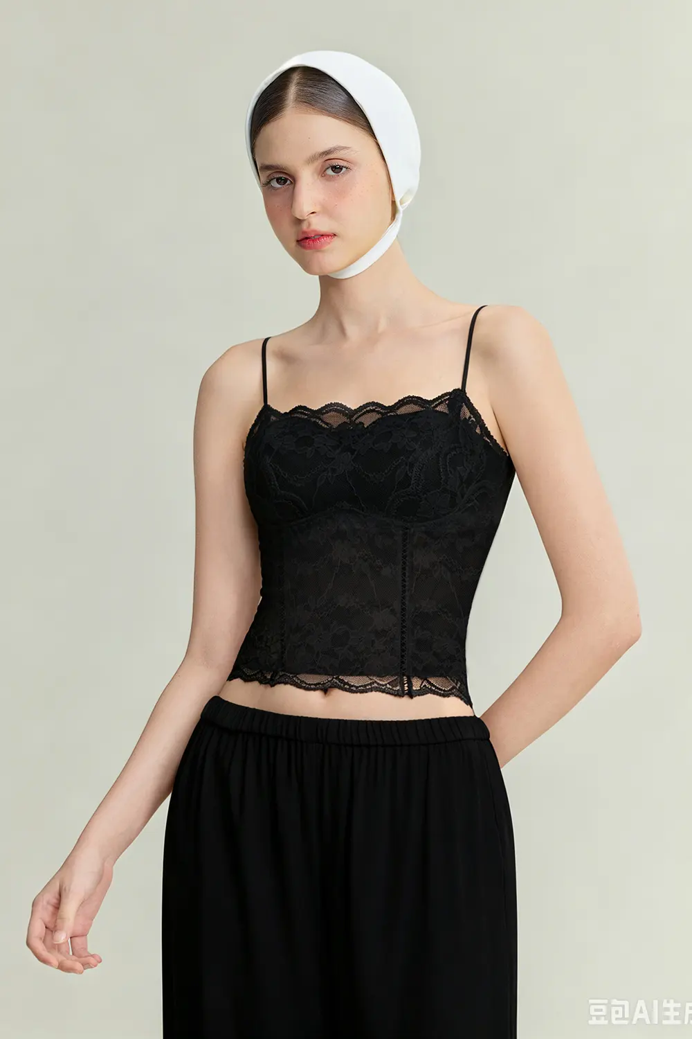 Floral Lace Cami Slimming Crop Built-in Bra Tops