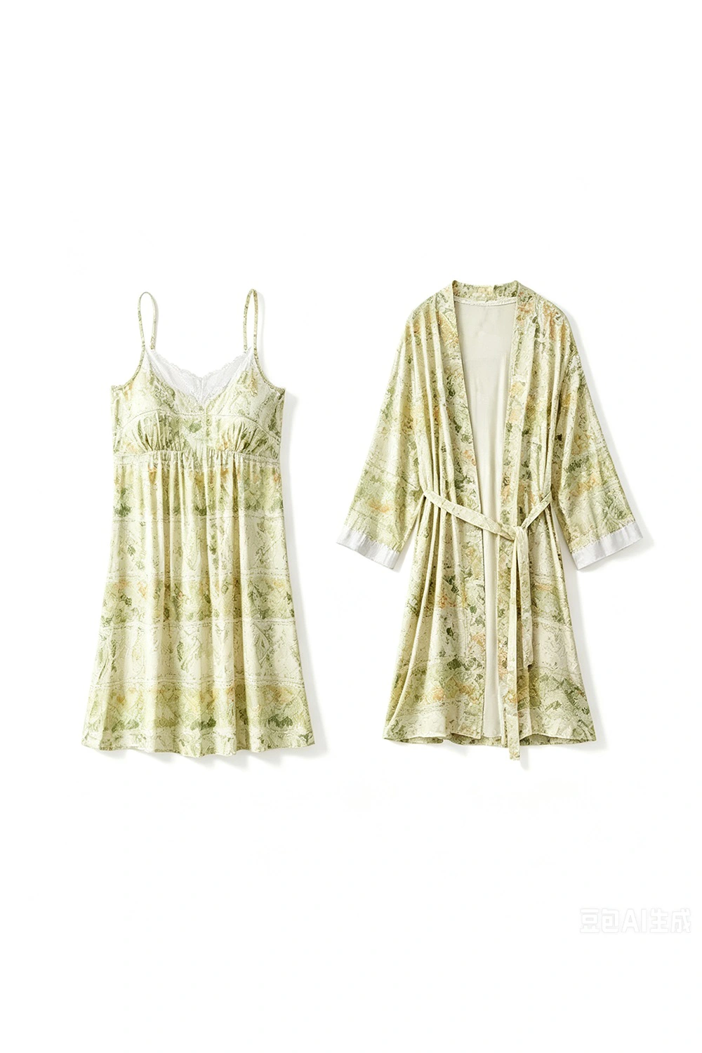 Modal Floral Cami Dress Pajamas and Robes Pajama Set