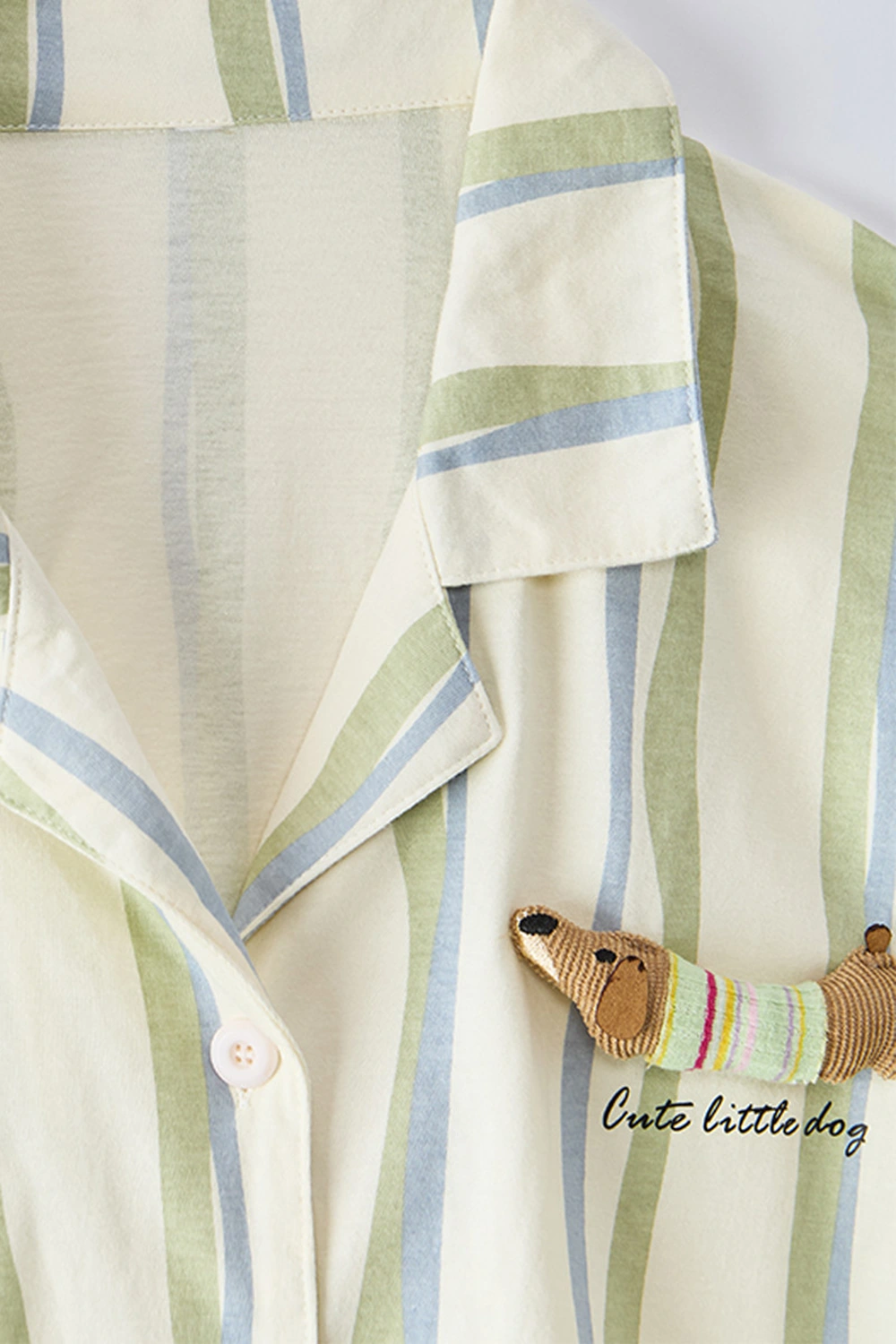 Cotton Striped Long Sleeve Casual Pajama Set