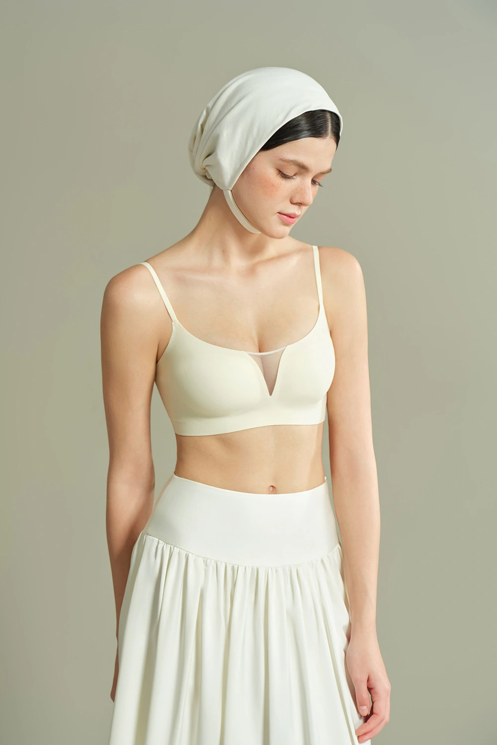 Plunge No Underwire Mesh Spliced Backless Small Breasts Bra